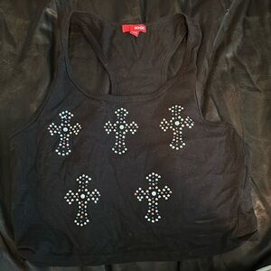 BONGO Bedazzled Cropped Tank